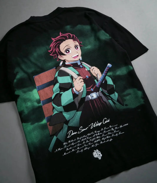 Tanjiro Kamado Side by Side Oversized Tee