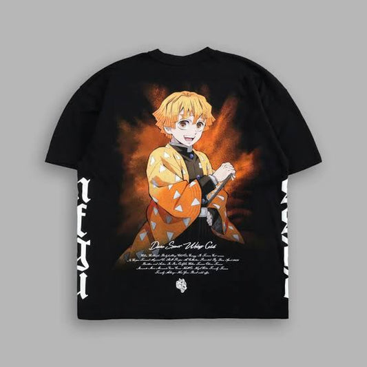 Zenitsu Agatsuma Side by Side Oversized Tee