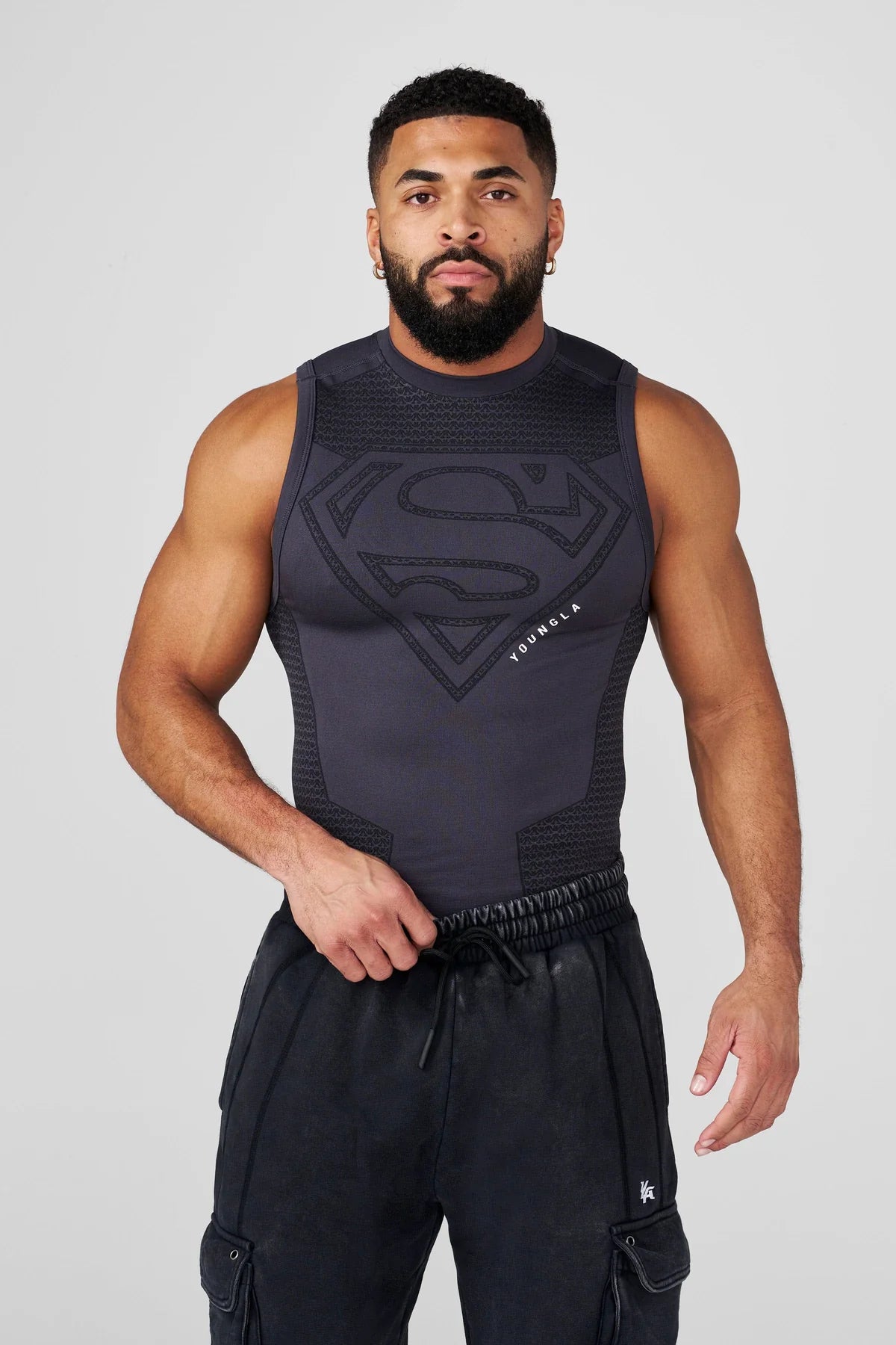 Superman Compression Tanks | Charcoal |