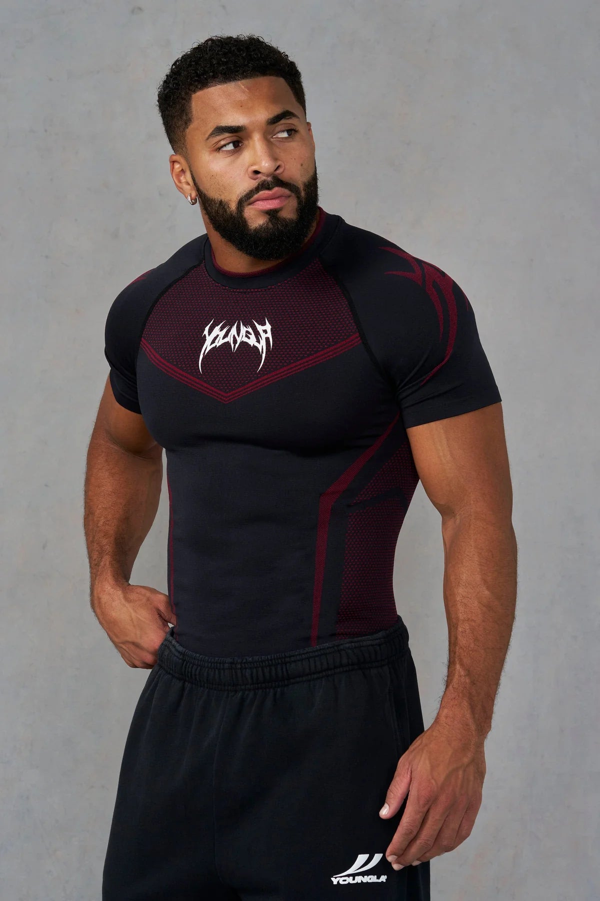 Warrior X Compression Tees | Black/Red |