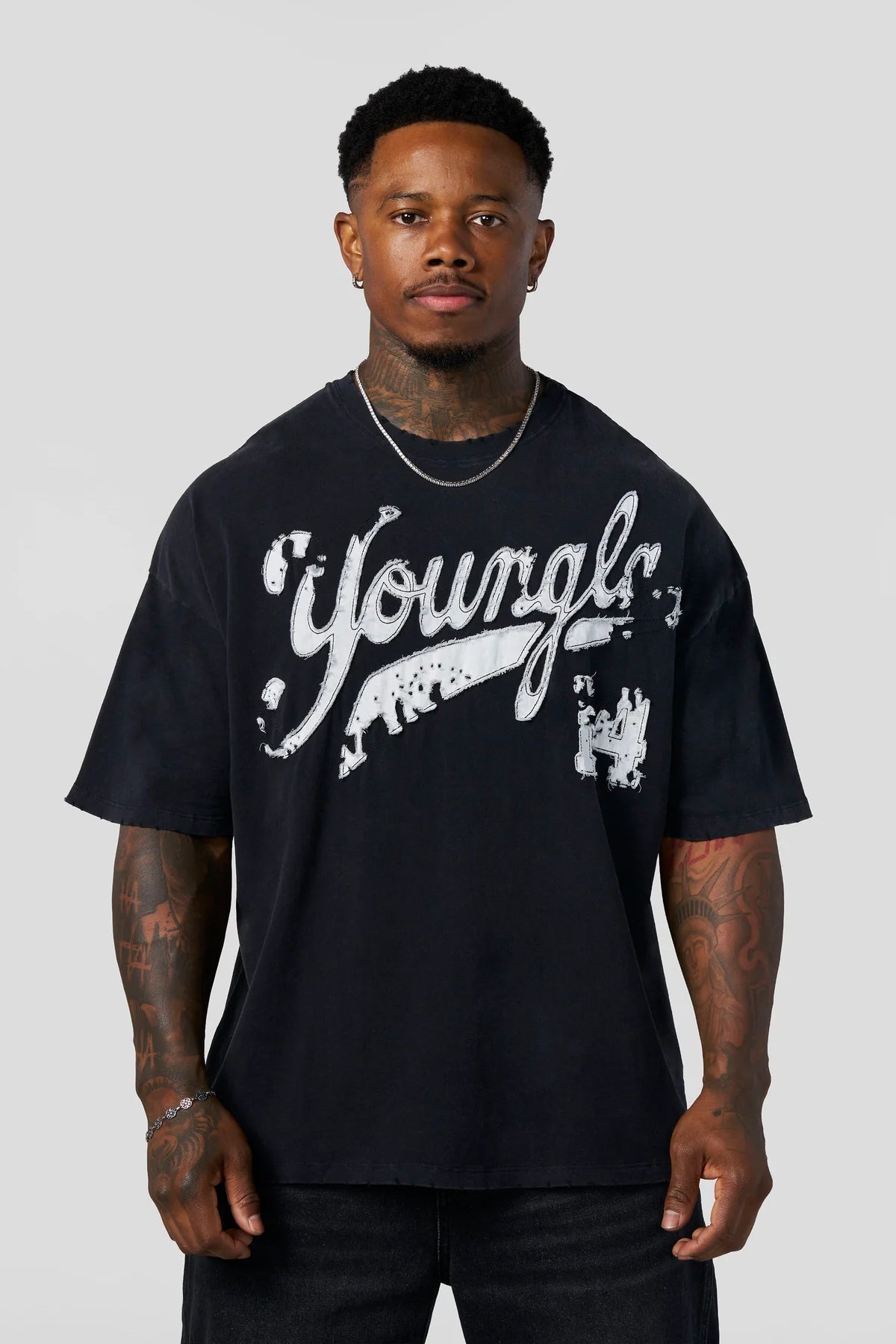 Distressed Script Tees