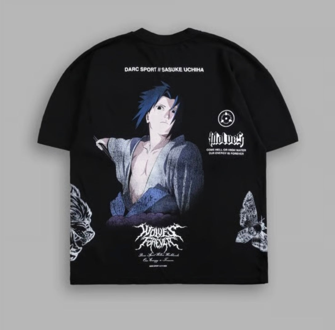 Sasuke Uchiha Side by Side Oversized Tee