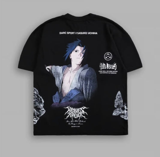 Sasuke Uchiha Side by Side Oversized Tee