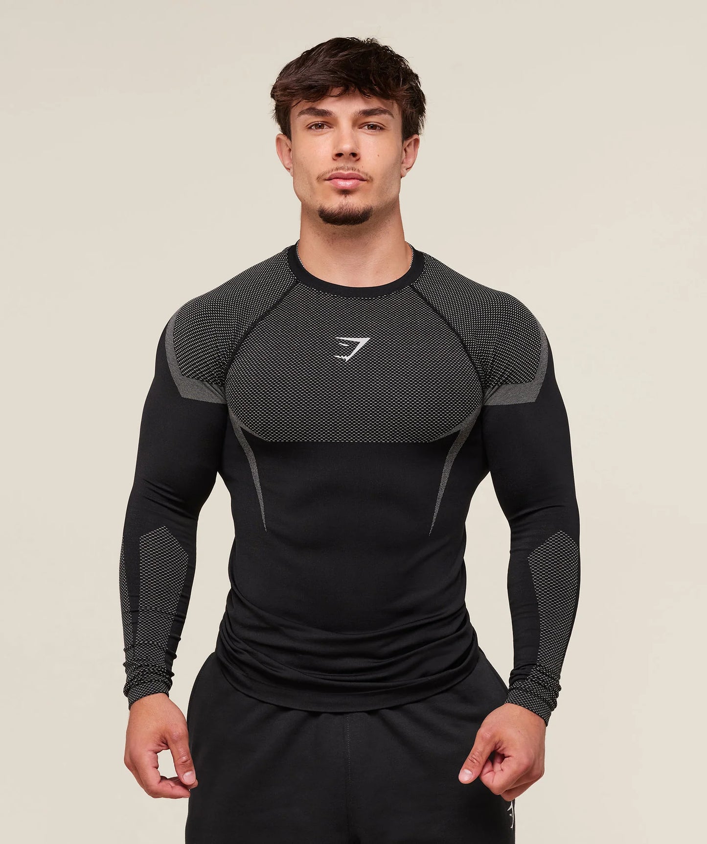 Onyx 5.0 Seamless Long Sleeve T-Shirt - Black/Light Grey