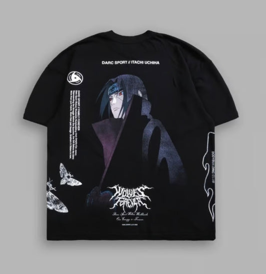 Itachi Uchiha Side by Side Oversized Tee