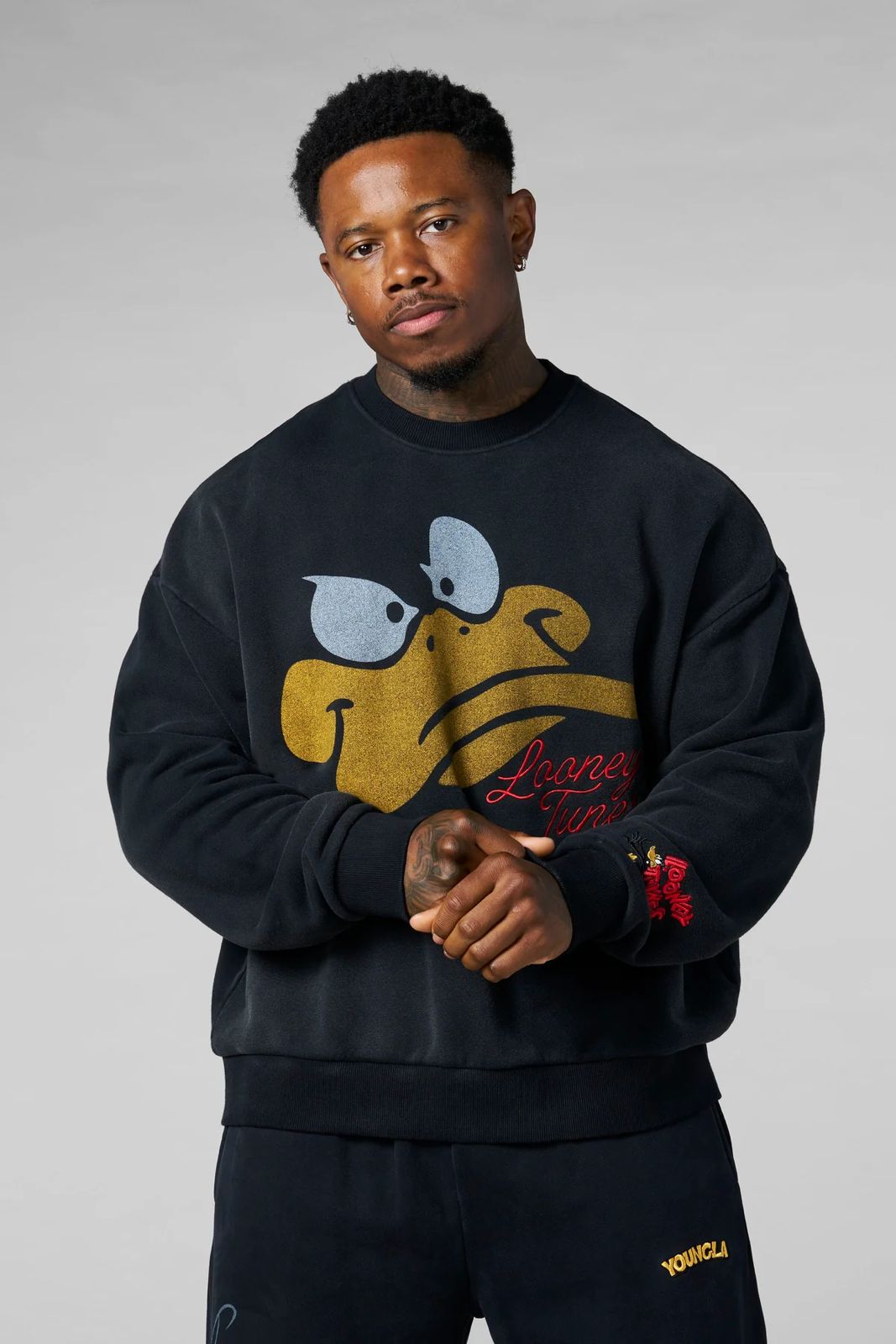 Looney Tunes Face Crewnecks | Daffy F |