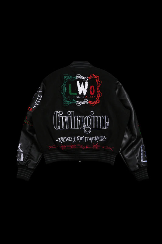 LWO Letterman Jacket Black