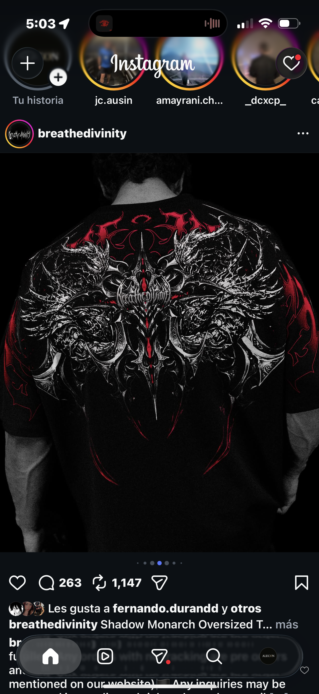 Shadow Monarch Oversized T-shirt [NIGHTMARE]