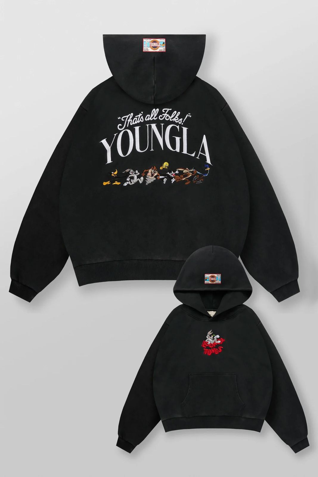 Looney Tunes Embroidered Hoodies | Last Run |