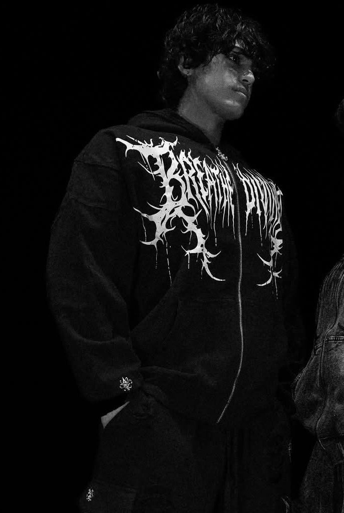 Mens Tarnished Zip-up Hoodie
[VOID BLACK]