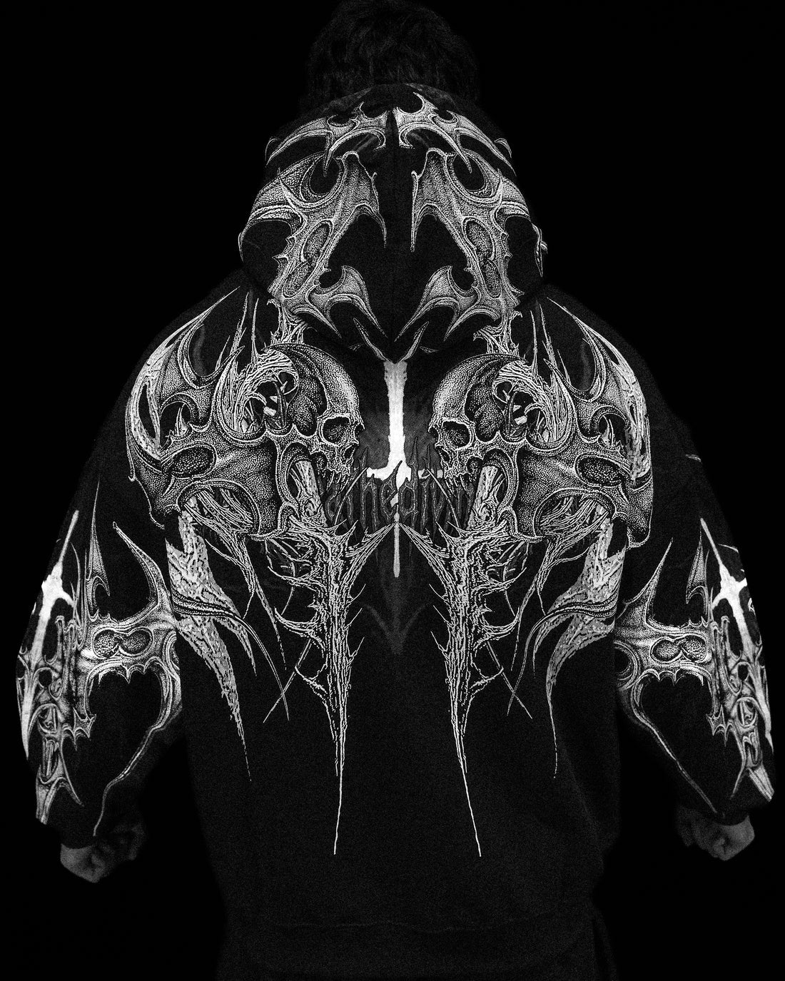 Death Blight Oversized Zip-Up
Hoodie [VOID BLACK]