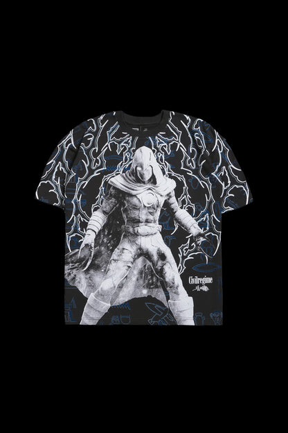 Moon Knight American Classic Oversized Tee in Vintage Ashes