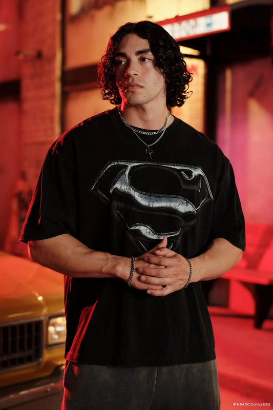 Superman Graphic Tees | Chrome Logo |
