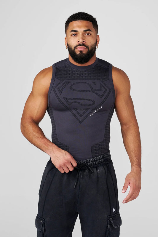 Superman Compression Tanks | Charcoal |