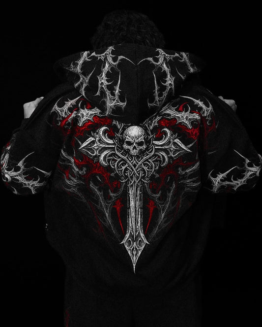 Heavenly Knight Oversized Zip-up Hoodie | Nightmare |