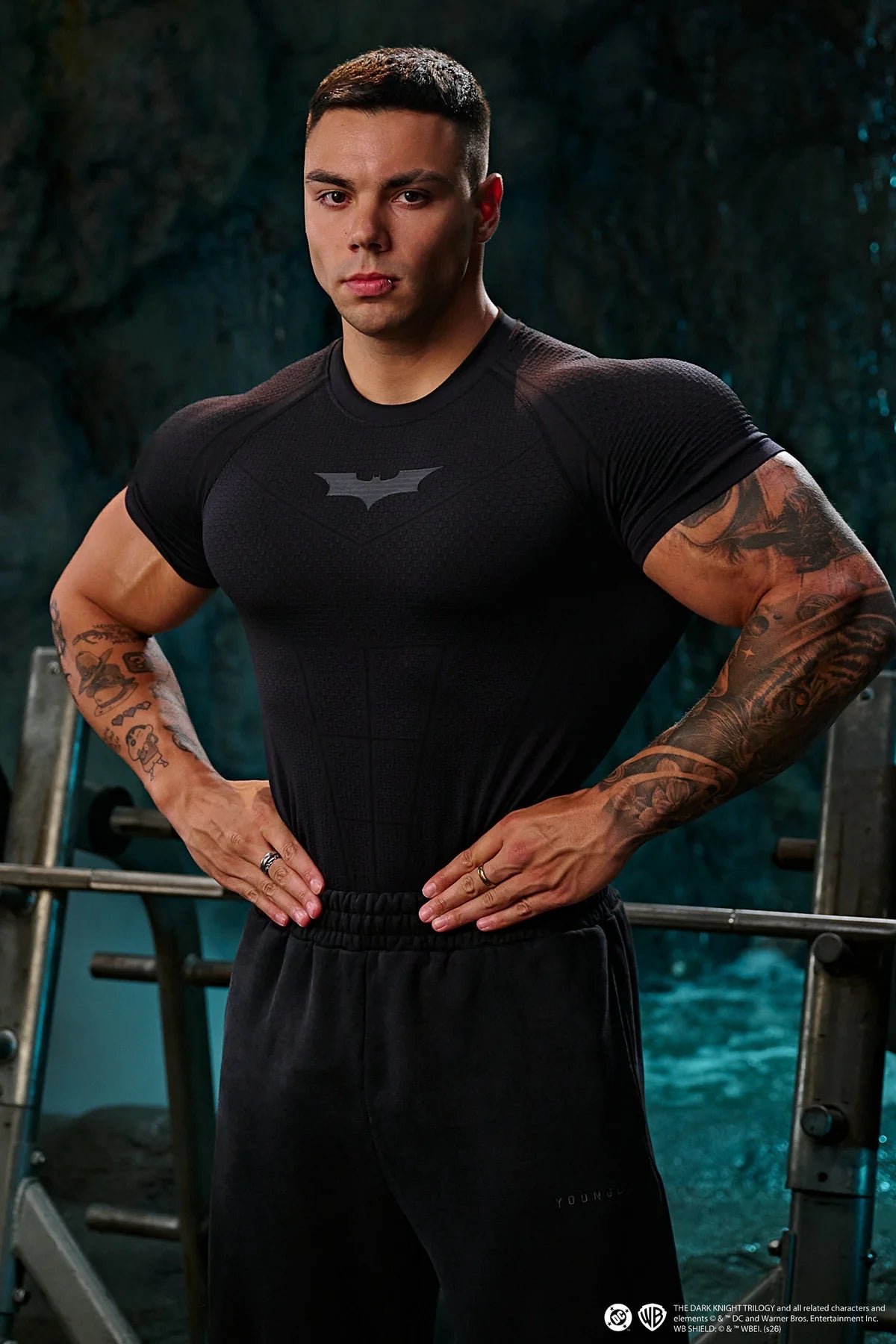 Batman Compression Tees | All Black |