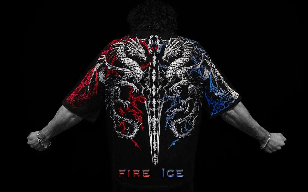Dragon Blade Oversized T-shirt | Fire & Ice |