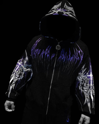 Death Blight Oversized Zip-Up
Hoodie [HOLLOW PURPLE]