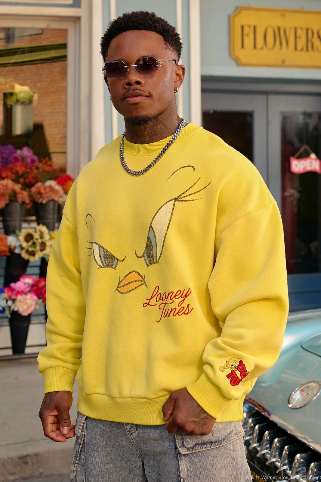 Looney Tunes Face Crewnecks | Tweety Y |