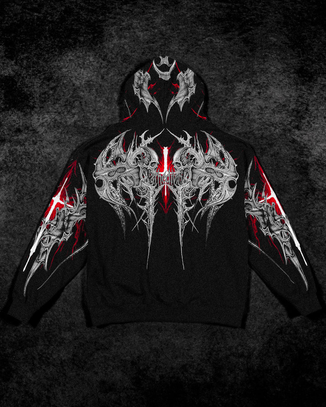 Death Blight Oversized Zip-Up
Hoodie [HEAVENLY RED]