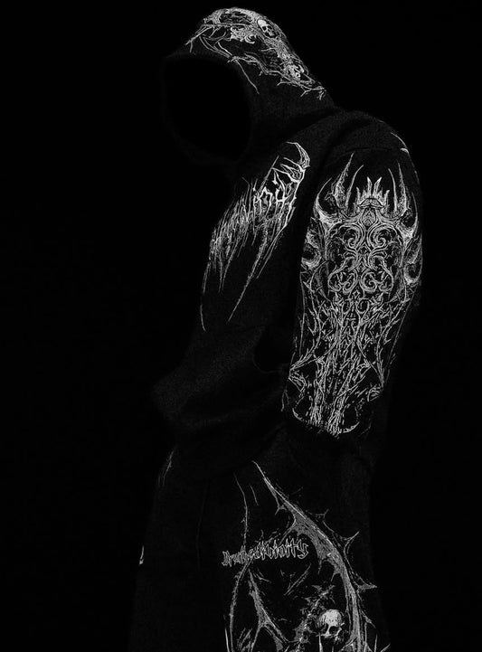 Abysswalker Oversized pullover hoodie [VOID BLACK]