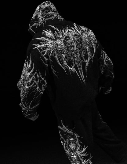 Abysswalker Oversized pullover hoodie [VOID BLACK]