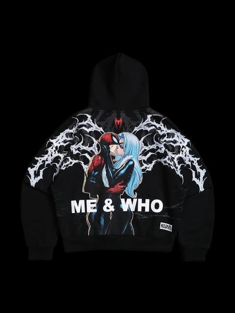 Spiderman And Me Civil Zip Up Hoodie in Black
