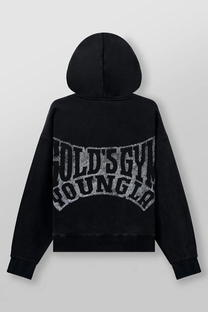 Golds Gym Throwback Zip-Ups | Black |