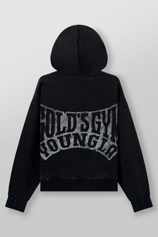 Golds Gym Throwback Zip-Ups | Black |