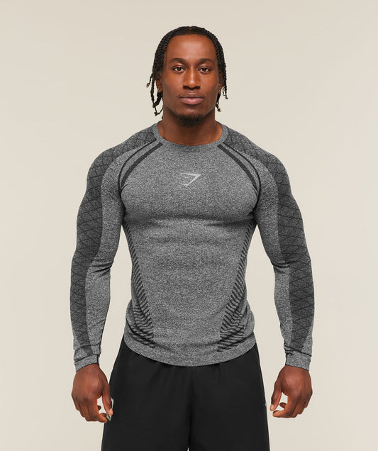 Devant Seamless Longsleeve T-Shirt | Black |