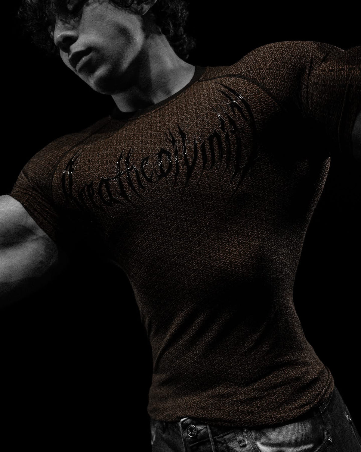 Doom Tech™ Armored Venom Texture Short sleeve Comprensión [LIGHT BROWN GRADIENT]