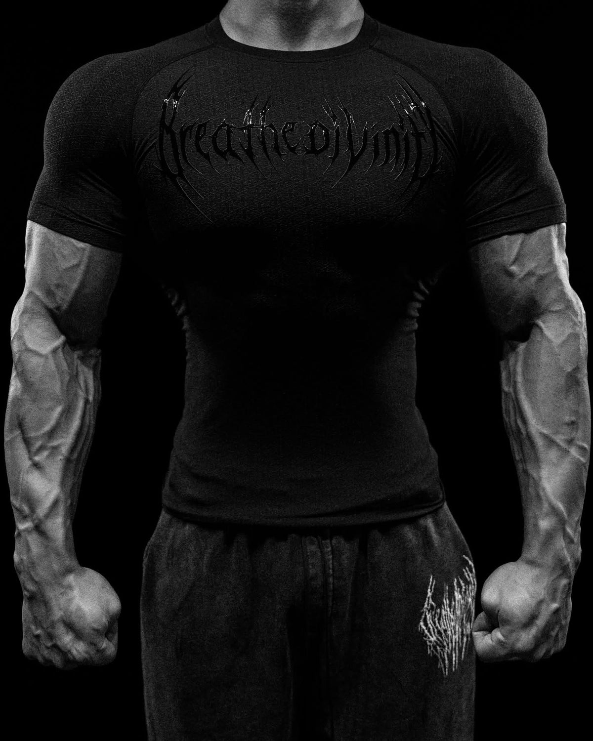 Doom Tech™ Armored Venom Texture Short sleeve Comprensión [DARKNESS]